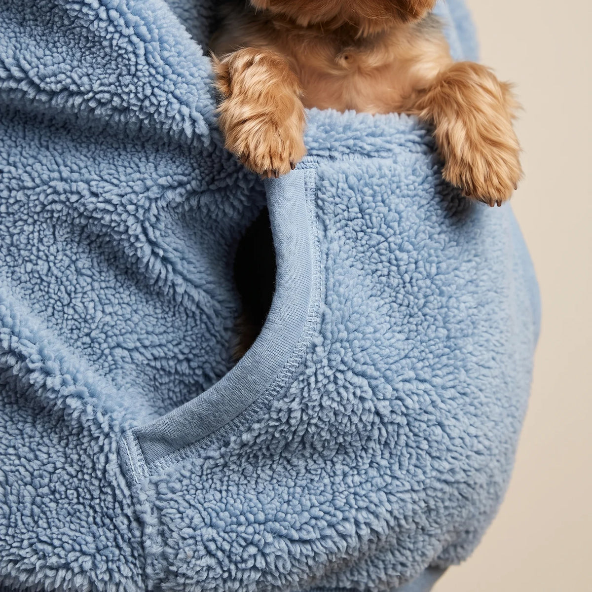 PupPouch Hoodie | Oversized Sherpa Pet Carrier Sweatshirt with Front Pouch